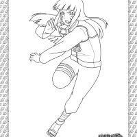 printable hinata coloring page