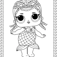 printable lol doll merbaby coloring page
