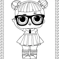 printable lol doll teachers pet coloring page