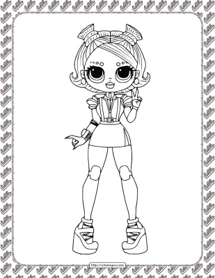 Printable LOL OMG Stellar Babe Coloring Page