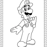 Printable Luigi Coloring Page 24 printable luigi coloring page