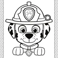 Printable Paw Patrol Marshall Head Coloring Page 23 printable paw patrol marshall head coloring page