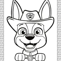 printable paw patrol tracker head coloring page