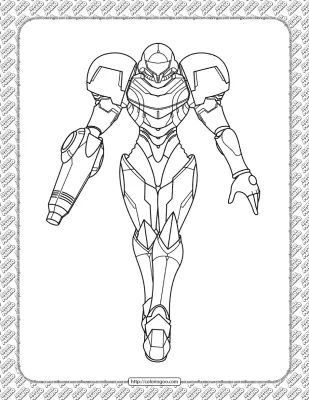 Printable Samus Aran Coloring Page