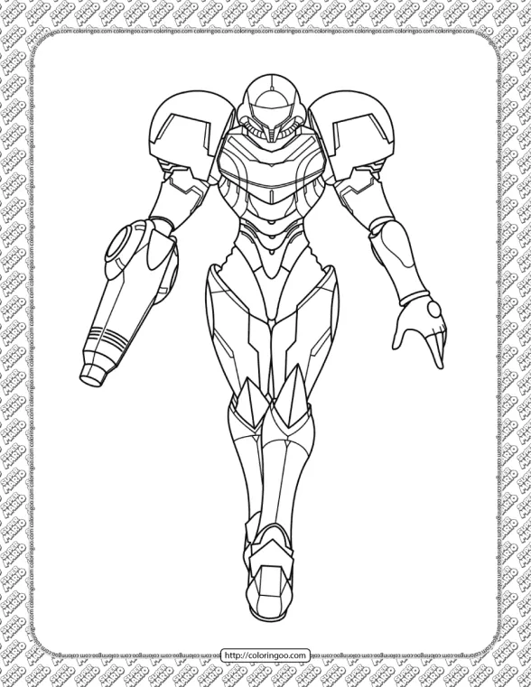 printable samus aran coloring page