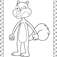 printable sandy cheeks coloring page