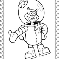 printable sandy cheeks coloring pages