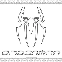 printable spiderman logo coloring page