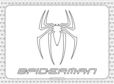 Printable Spiderman Logo Coloring Page