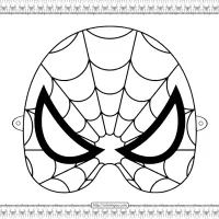 printable spiderman mask coloring sheet