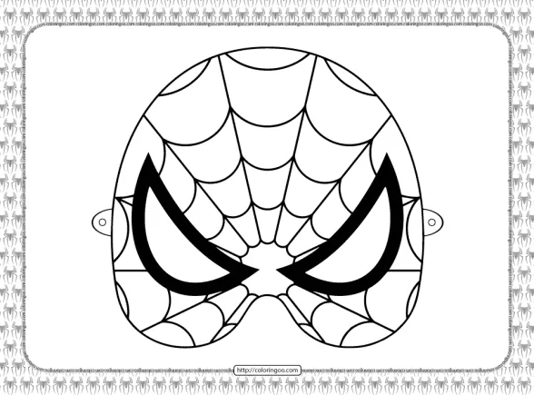 Printable Spiderman Mask Coloring Sheet 1 printable spiderman mask coloring sheet