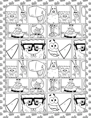 Printable SpongeBob and Friends Coloring Sheet