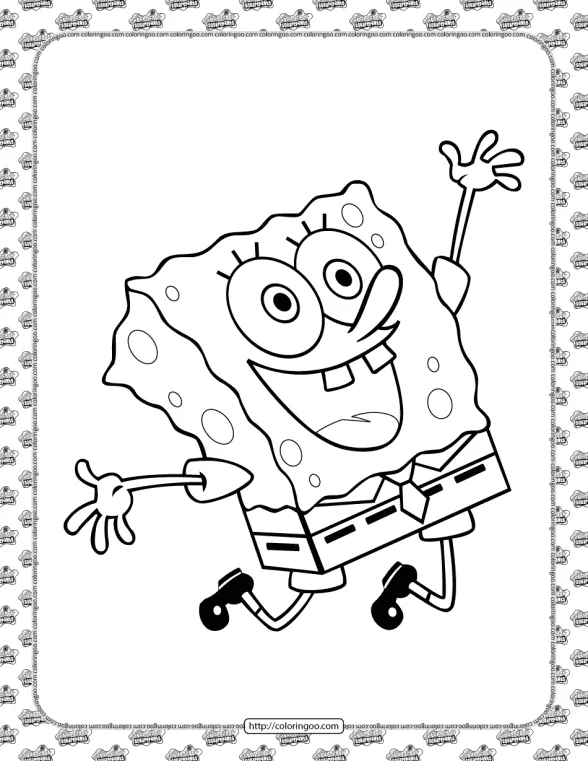 Printable SpongeBob SquarePants Coloring Page 1 printable spongebob squarepants coloring page