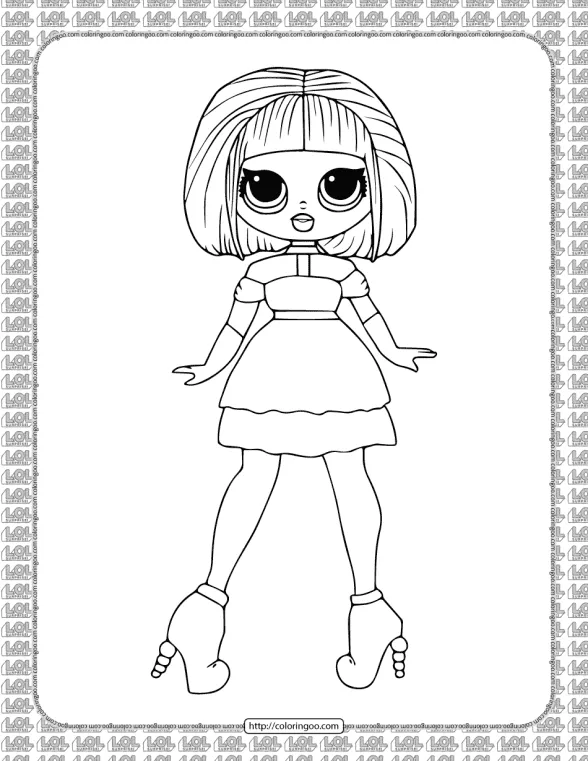 Printable Sugar LOL OMG Coloring Page 1 printable sugar lol omg coloring page