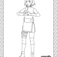 sakura haruno coloring page