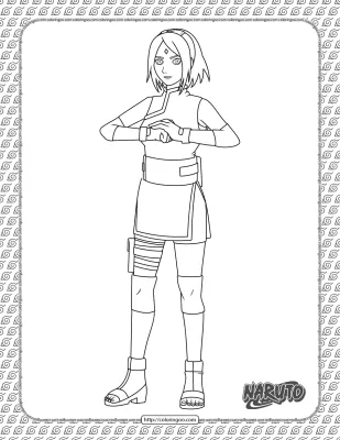 Sakura Haruno Coloring Page