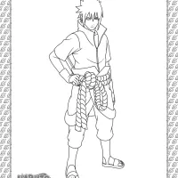 sasuke uchiha coloring page
