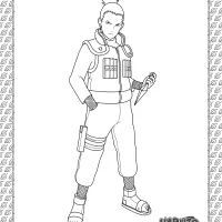 shikamaru nara coloring page