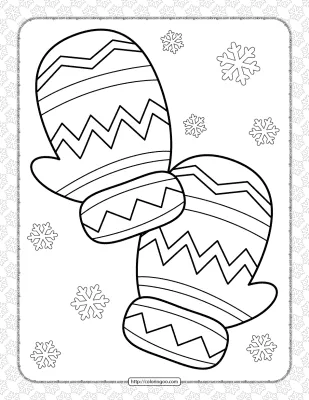 Snow Cloves Coloring Page for Kids