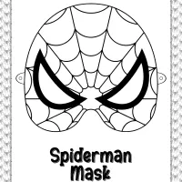 spiderman mask coloring sheet