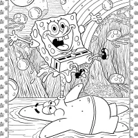 spongebob and patrick coloring page