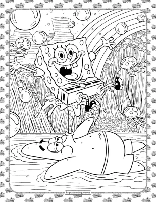 SpongeBob and Patrick Coloring Page