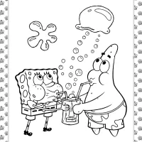 spongebob and patrick coloring sheet