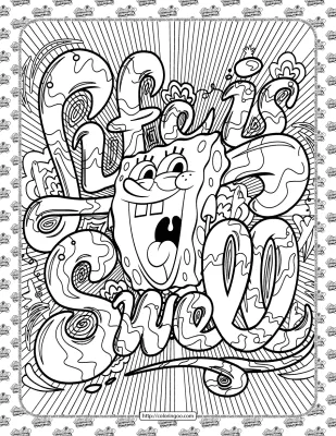 SpongeBob Coloring Pages for Kids