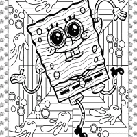 spongebob coloring sheet for kids