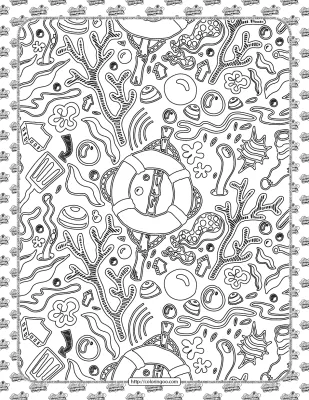 SpongeBob Deep Dive Coloring Page