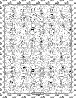 SpongeBob Plankton Coloring Page