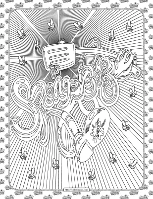 SpongeBob Squarepants Pdf Coloring Sheet