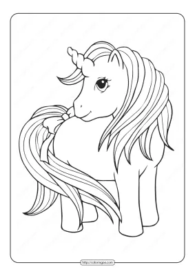 Unicorn Coloring Page 02