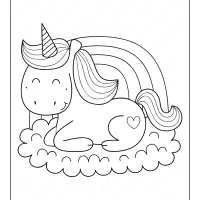 unicorn coloring page 03