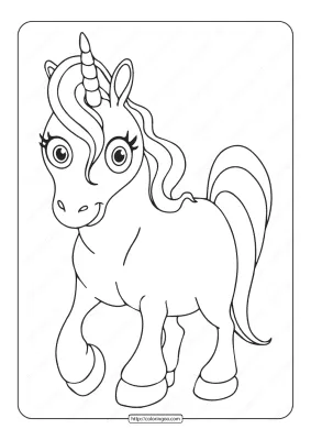 Unicorn Coloring Pages 04