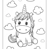 unicorn coloring pages 2
