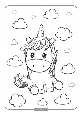 Unicorn Coloring Pages 05