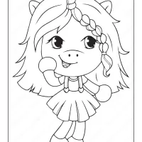 unicorn girl coloring pages