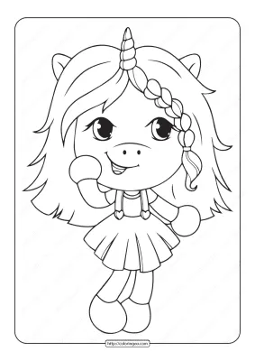 Unicorn Girl Coloring Pages