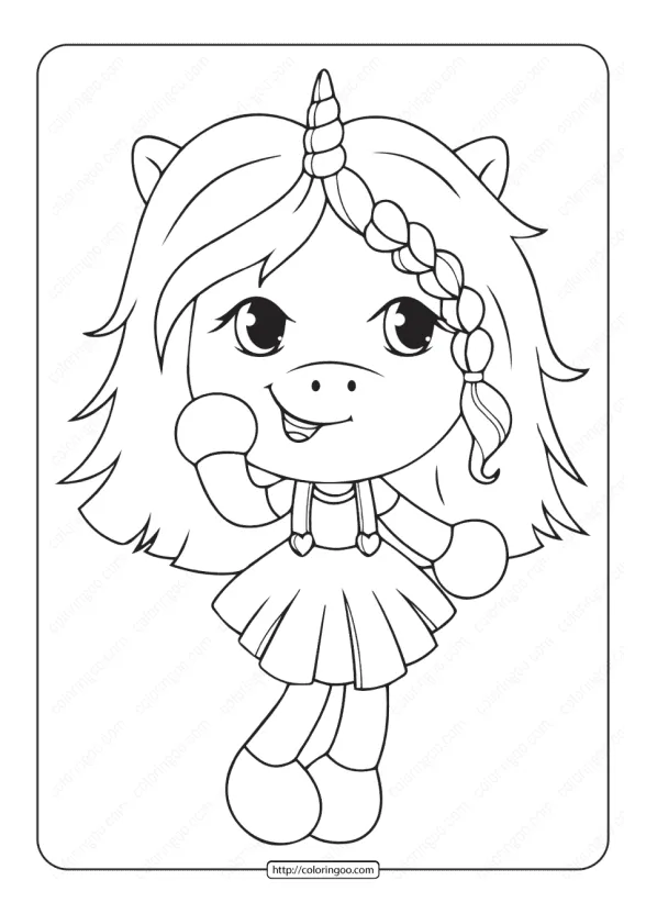 Unicorn Girl Coloring Pages 1 unicorn girl coloring pages