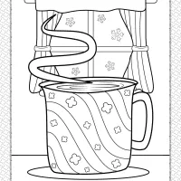 Winter Tea Coloring Page 10 winter tea coloring page