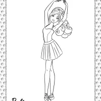 ballerina barbie pdf coloring page