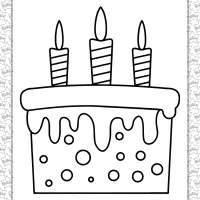 birthday cake pdf coloring page