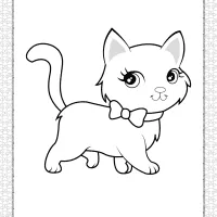 cute cat pdf coloring pages