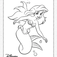 Disney Princess Ariel Coloring Page 3 disney princess ariel coloring page