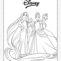 Disney Princesses Pdf Coloring Page 5 disney princesses pdf coloring page