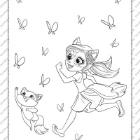 Enchantimals Felicity Fox Coloring Page 2 enchantimals felicity fox coloring page