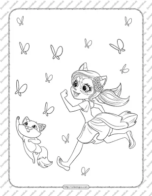 Enchantimals Felicity Fox Coloring Page