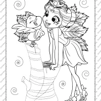 Enchantimals Patter Peacock and Flap Coloring Page 11 enchantimals patter peacock and flap coloring page