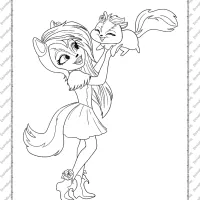 Enchantimals Sage Skunk Coloring Page for Kids 5 enchantimals sage skunk coloring page for kids